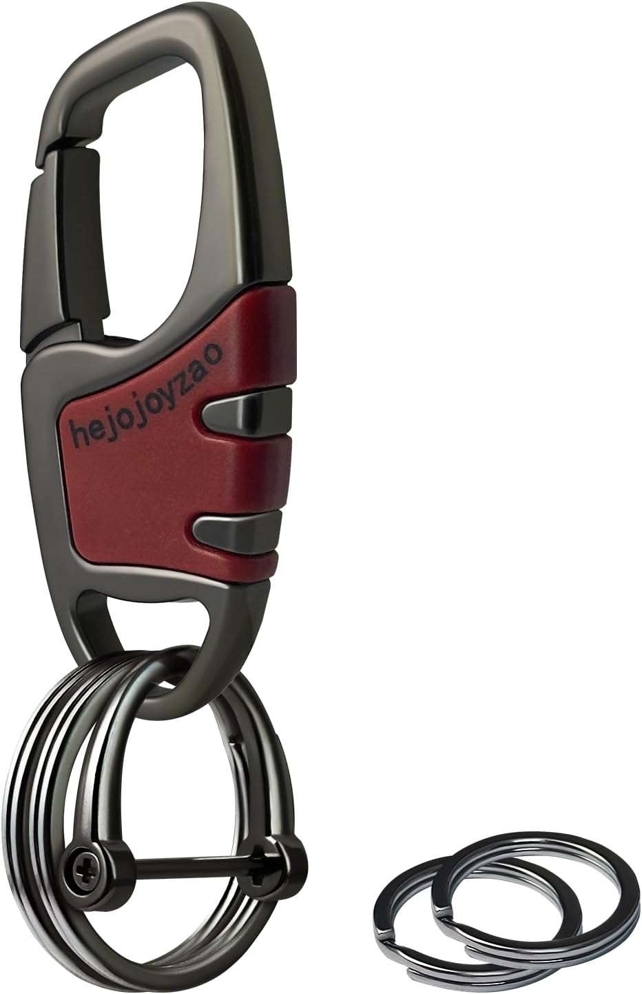 Clip mosquetón 4 llaveros anillo D soporte automóvil cinturón