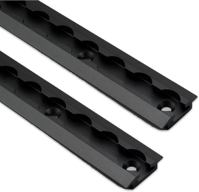 L-Track aluminio anodizado negro 48 2 Uds