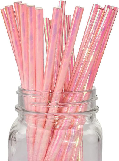 Pajitas papel decorativas paquete 100