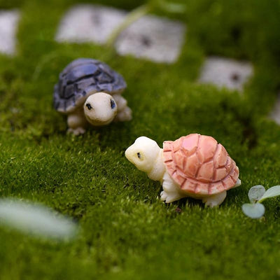 40 Pzas Figura Resina Tortuga Mini para Maceta Decoración