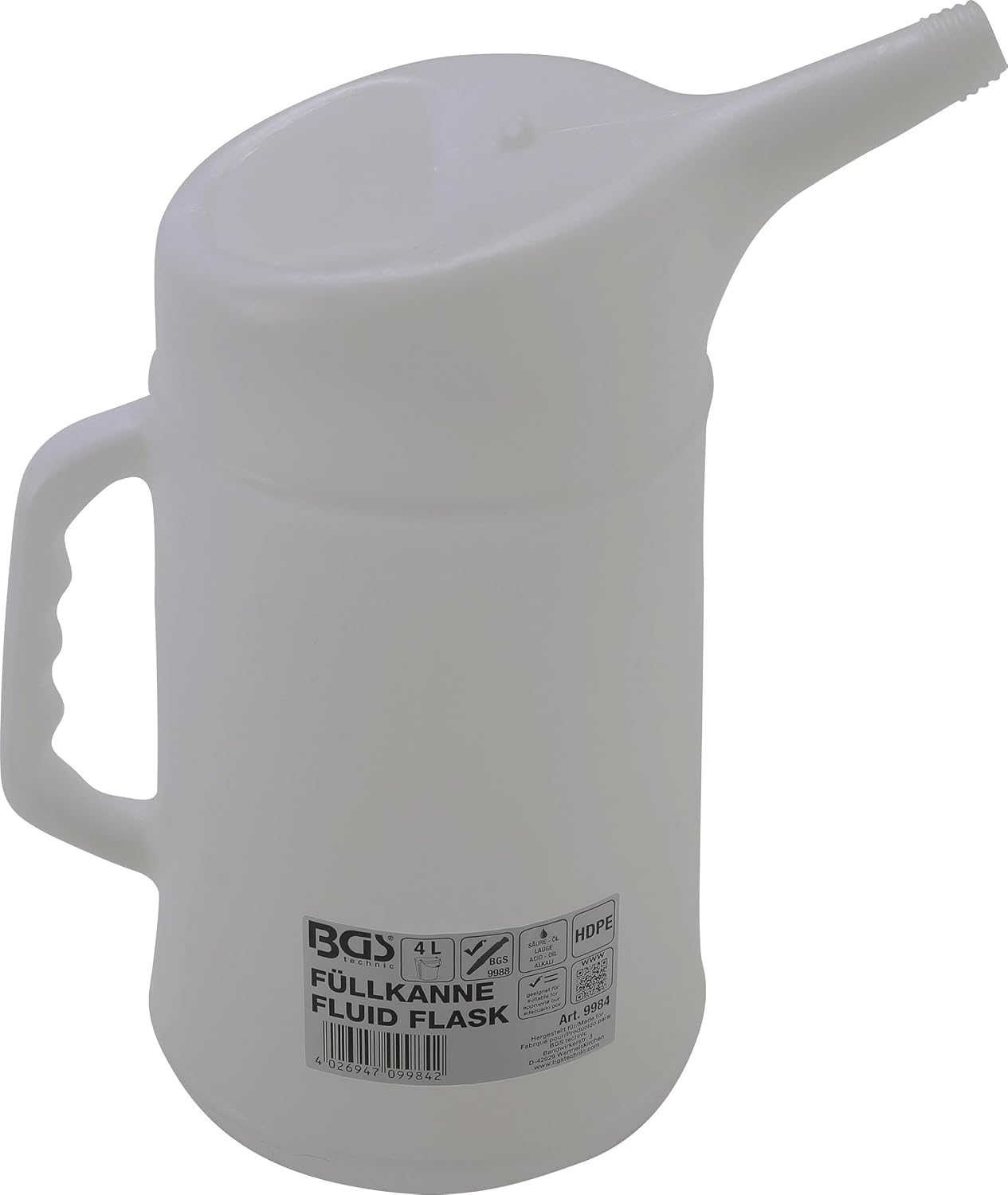 Flask 4l para Fluidos de Laboratorio con Tapón Seguro