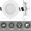 Luz techo empotrada RV 12V LED ultradelgada alta brillo