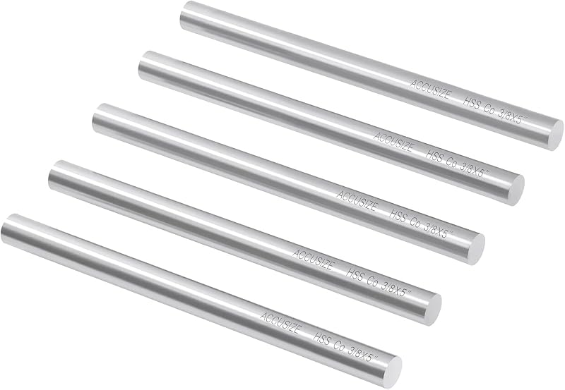 5 Pzas Brocas Torno Redondas HSS5% Cobalto M35 3/8x5