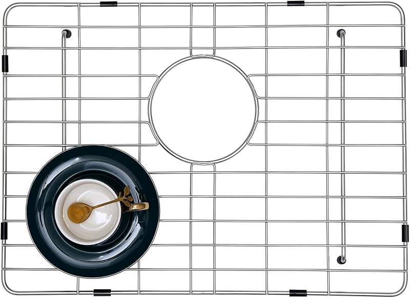 Protector fregadero acero inox 23x14 con drenaje trasero