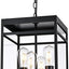 Lámpara colgante exterior 4 luces negro mate 16pulg