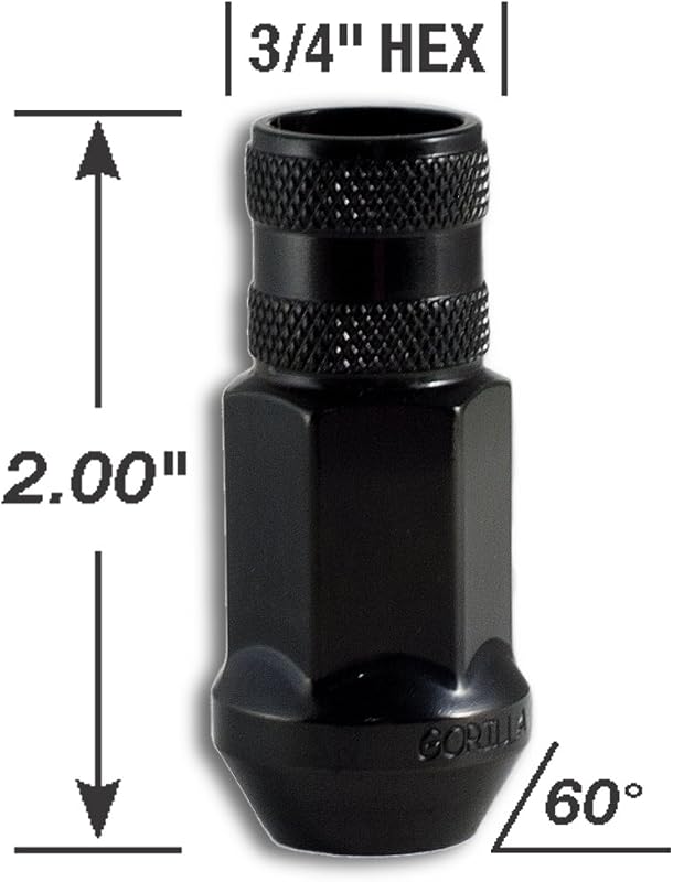 24 Tuercas Ciegas para Rueda Negro
