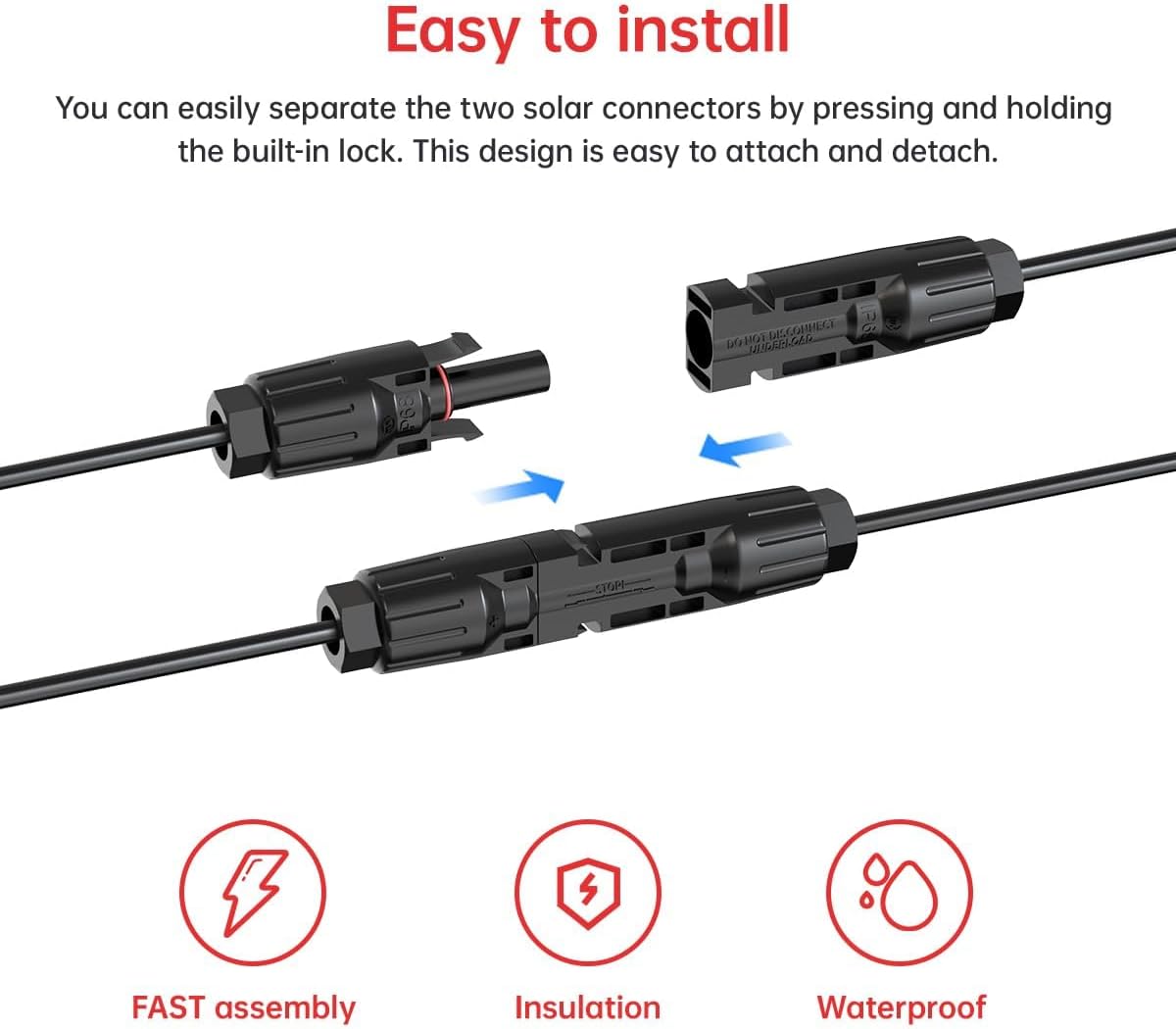 Cable Solar XT60 12AWG 50ft Conector Panel a XT60