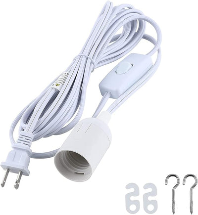 Extensión lámpara colgante E26 con interruptor 12ft pack 2