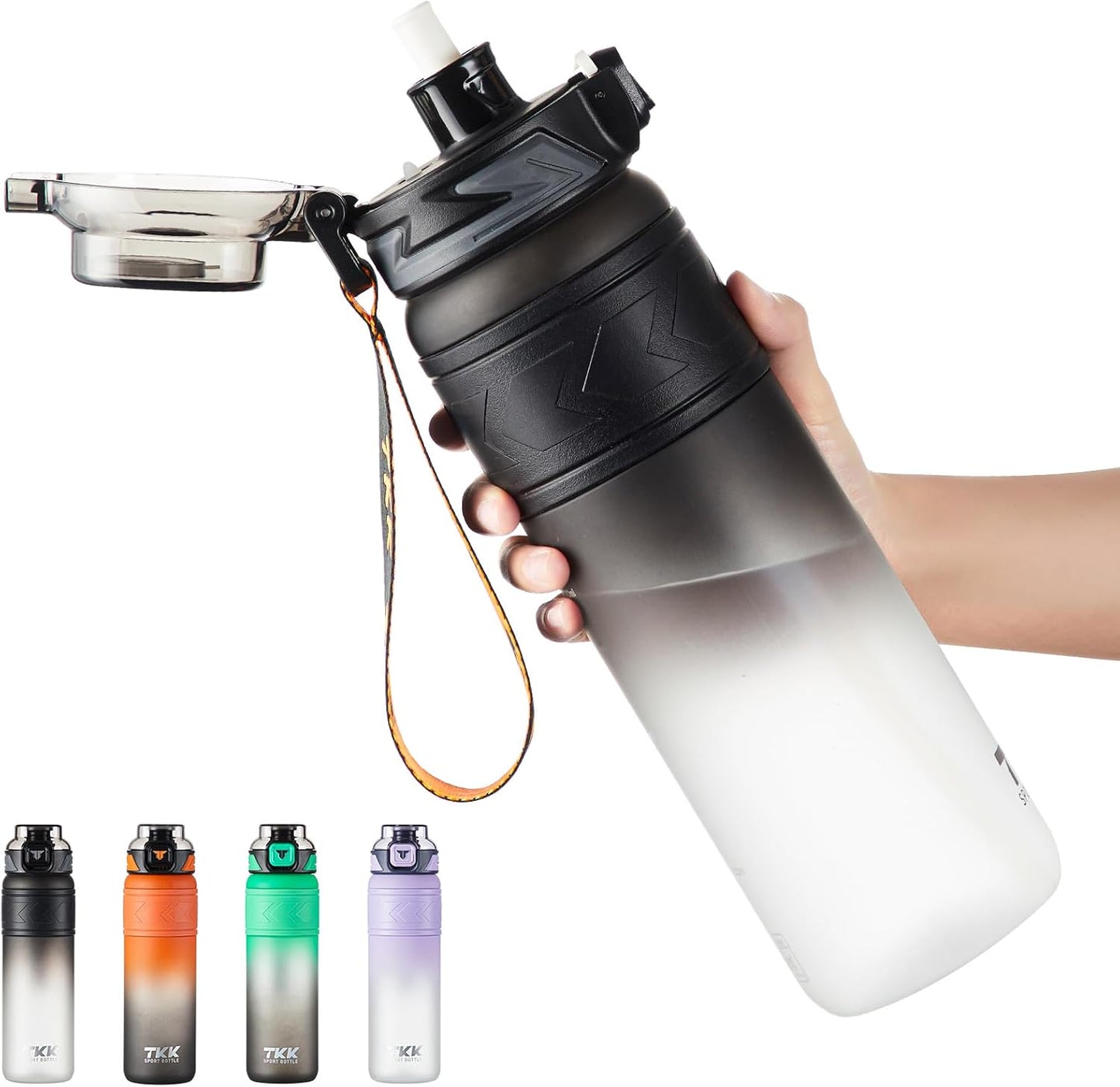 Botella agua deportiva Tritan 34oz popote extraíble sin BPA
