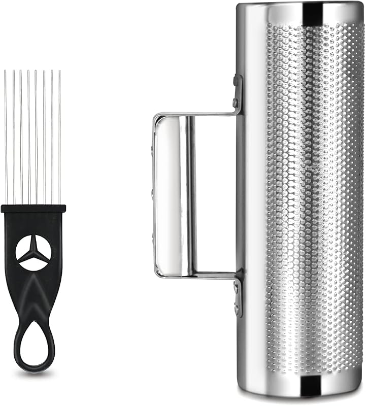 Güiro acero inox 20.3x7.6cm con raspador y martillo percusión