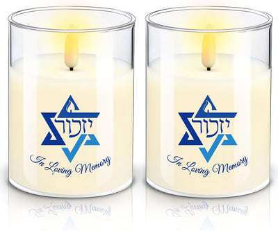 Velas LED Yahrzeit conmemorativas 2uds