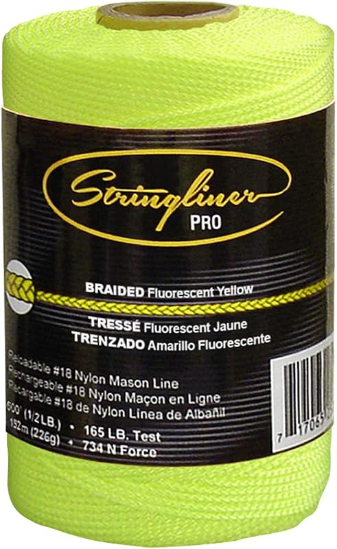 Pack 6 rollos trenzados Mason Line 500' amarillo