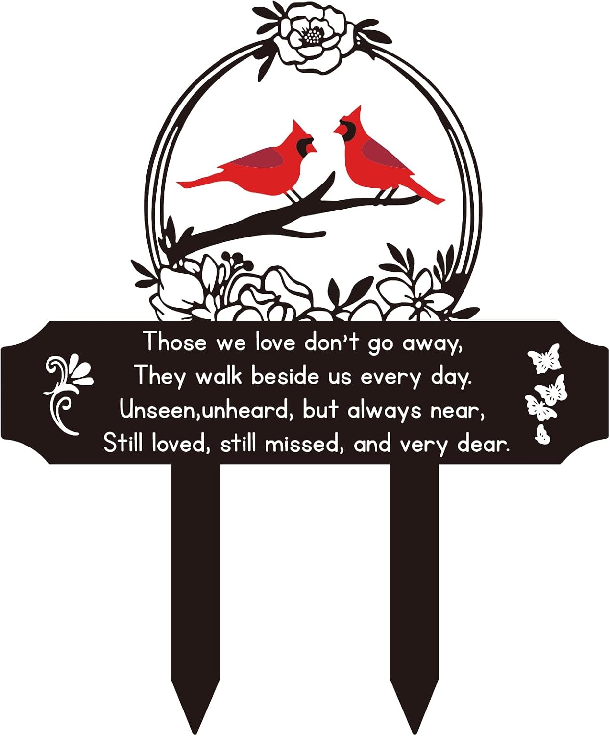 Decoraciones tumbas cardenales cementerio marcadores metal