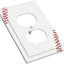 Cubiertas decorativas tomas corriente pelota béisbol blanco