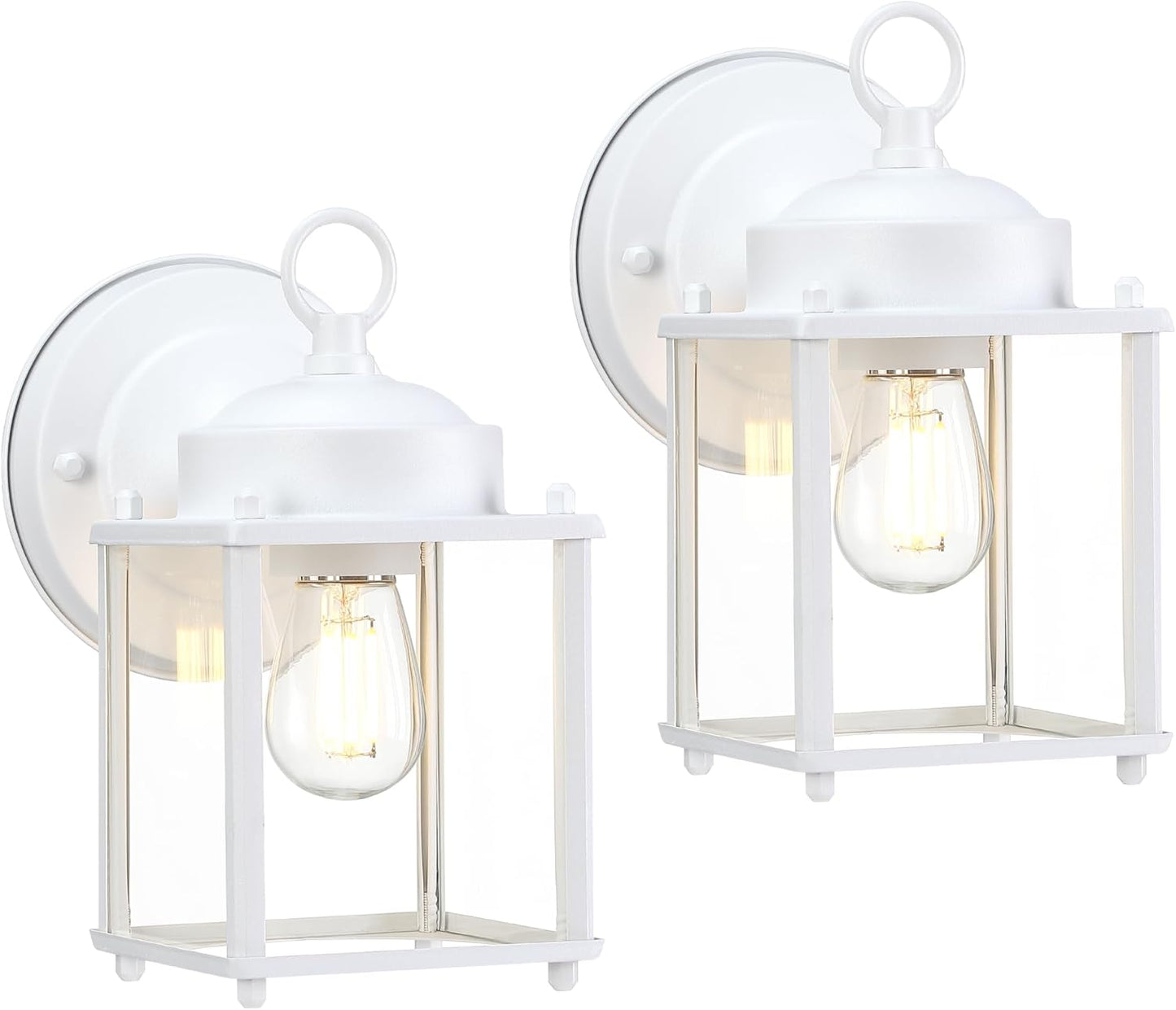 Apliques pared exterior con vidrio transparente luces