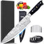 Cuchillo chef 8pulg acero inox con protector y afilador