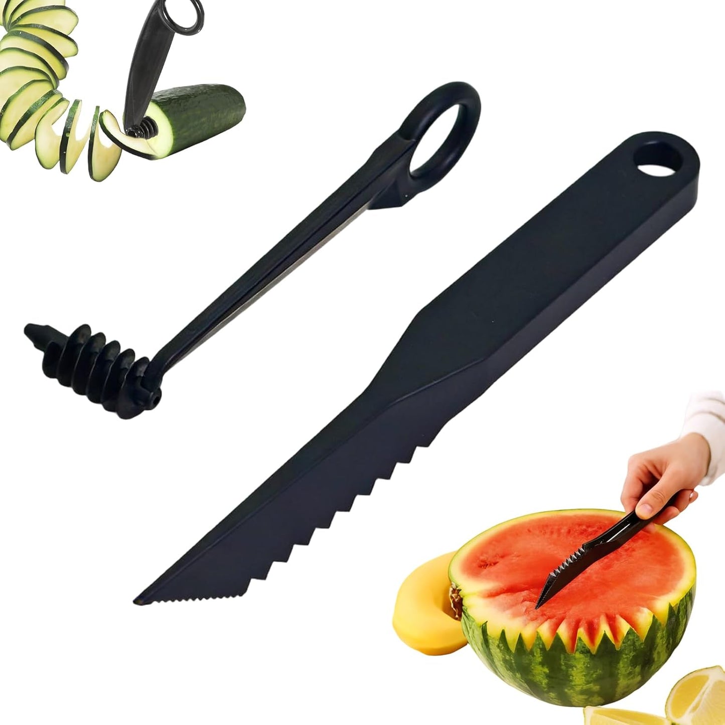 Cortador en espiral para patatas y verduras, cuchillo para frutas