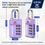 Cerradura combinación 4 dígitos TSA alerta equipaje