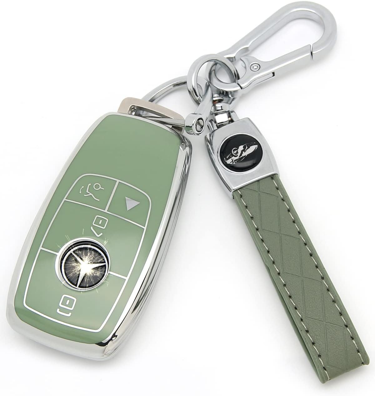 Funda llave Mercedes TPU compatible inteligente verde