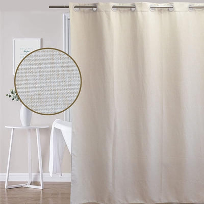 Cortina ducha tela resistente beige 72x72pulg sin ganchos