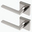 Manija puerta níquel cepillado pack 2 decorativa reversible