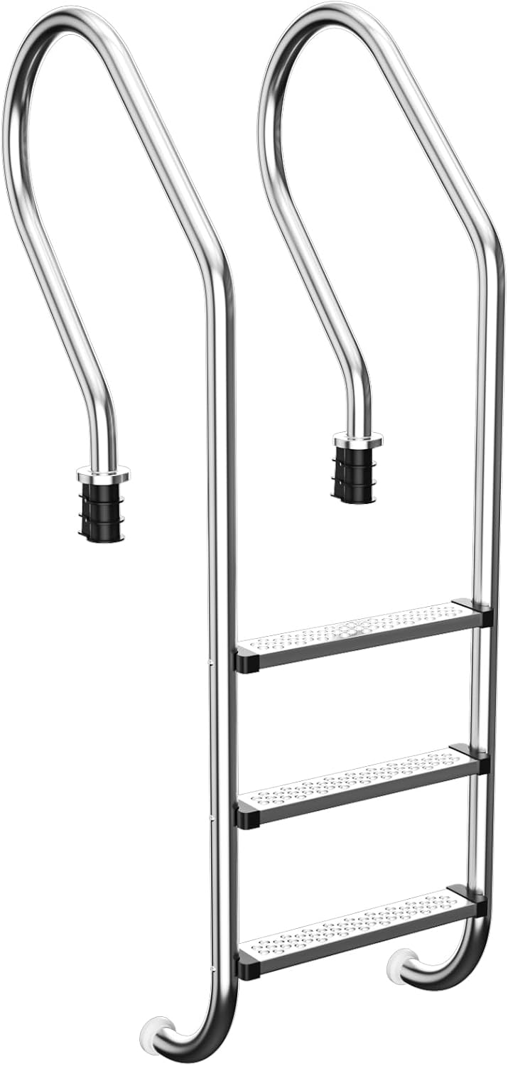 Escalera piscina 3 escalones acero inox antiderrap