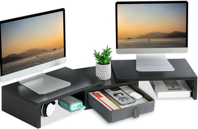 Soporte elevador monitor dual ajustable 94cm escritorio