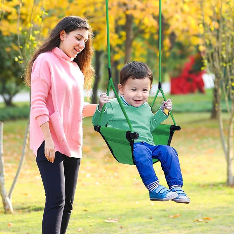 Asiento columpio niños cuerdas ajustables para parque patio