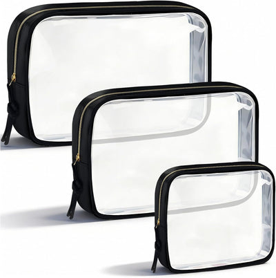 Neceser TSA transparente con cremallera para viaje