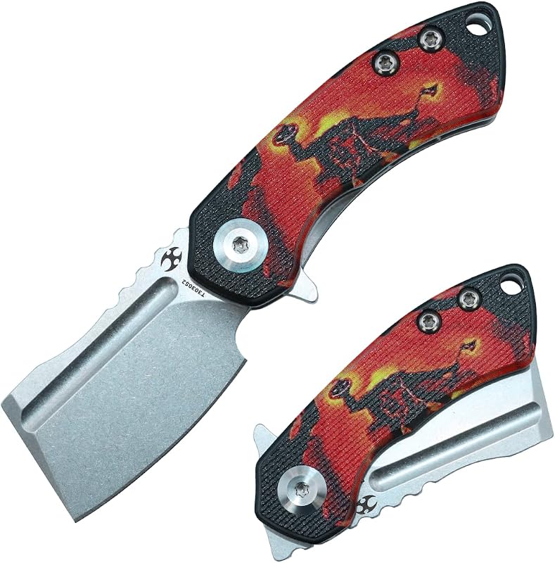Navaja plegable EDC Korvid T3030S2 hoja cleaver 1.45''
