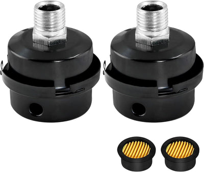 2 Silenciadores Compresor Aire 3/8 y 0.630pulg Filtro Entrada
