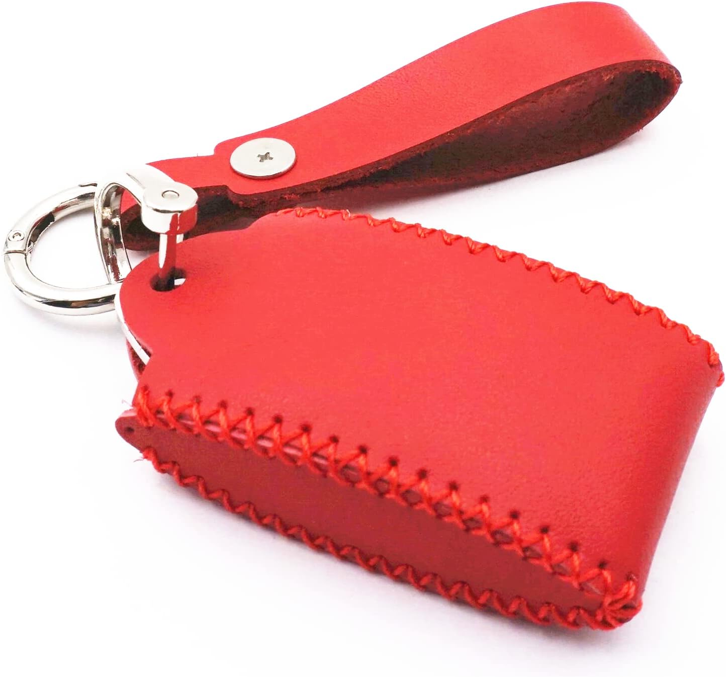 Funda cuero inteligente 5 botones para Jaguar rojo