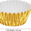400 Pzas Forros Cupcakes Aluminio Dorado