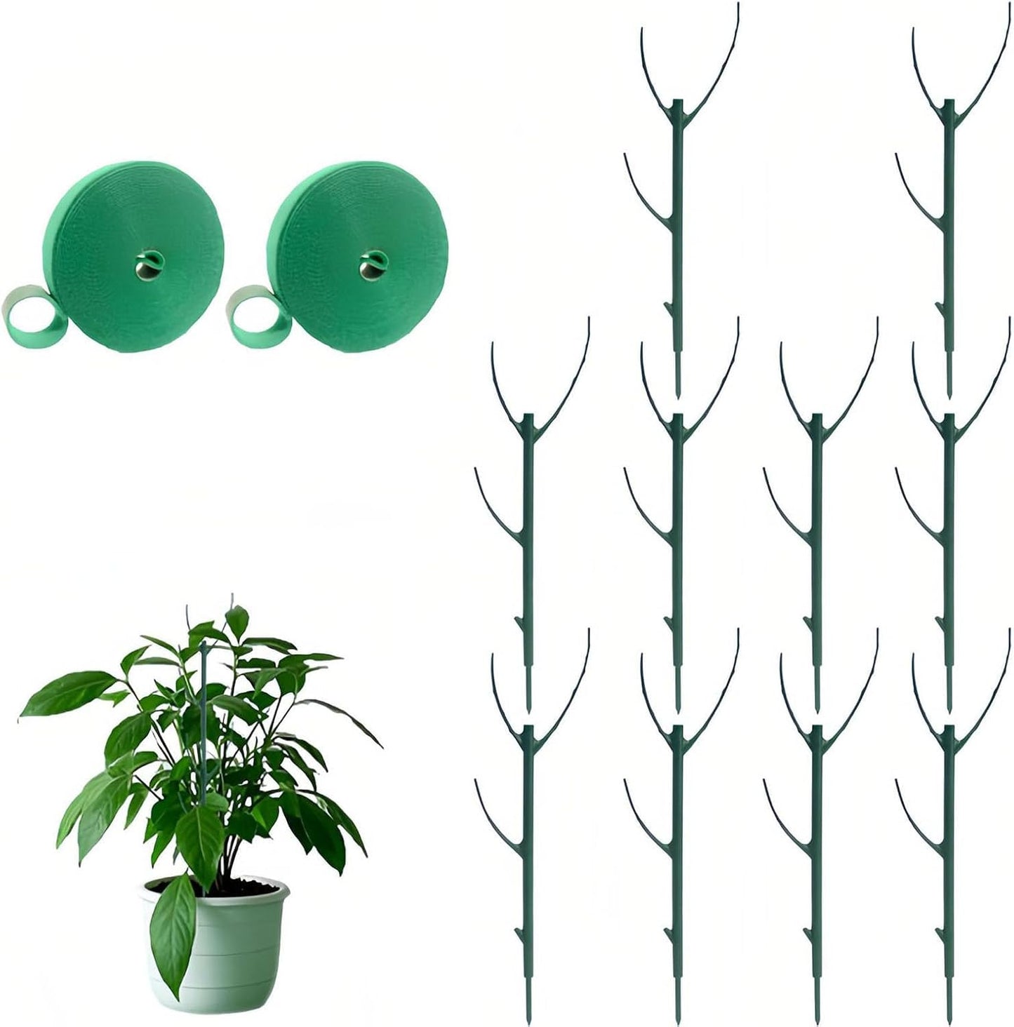 Estacas soporte plantas trepadoras 10" 10uds