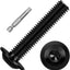 25 Pzas Pernos Botón Acero Inox 304 Rosca 1.0x40mm Negro