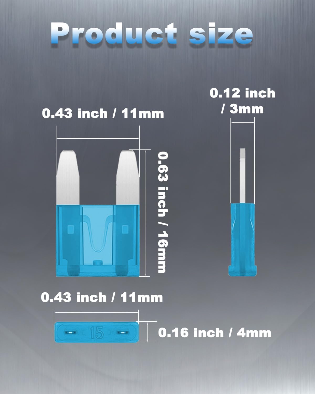 Set 250 fusibles mini tipo cuchilla para auto camión RV