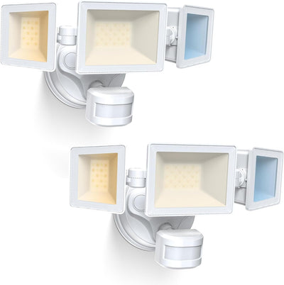 2 Luces Sensor Movimiento Exteriores 40W 4500lm 3 Modos
