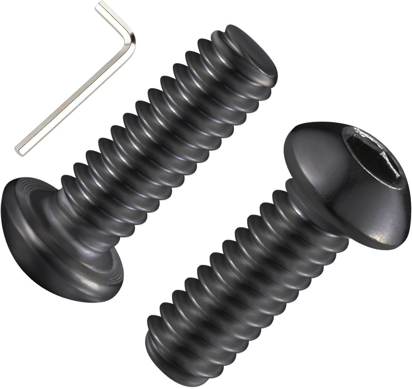 50 Tornillos Botón 1/4-20x3/4 Acero Inox 304 Negro