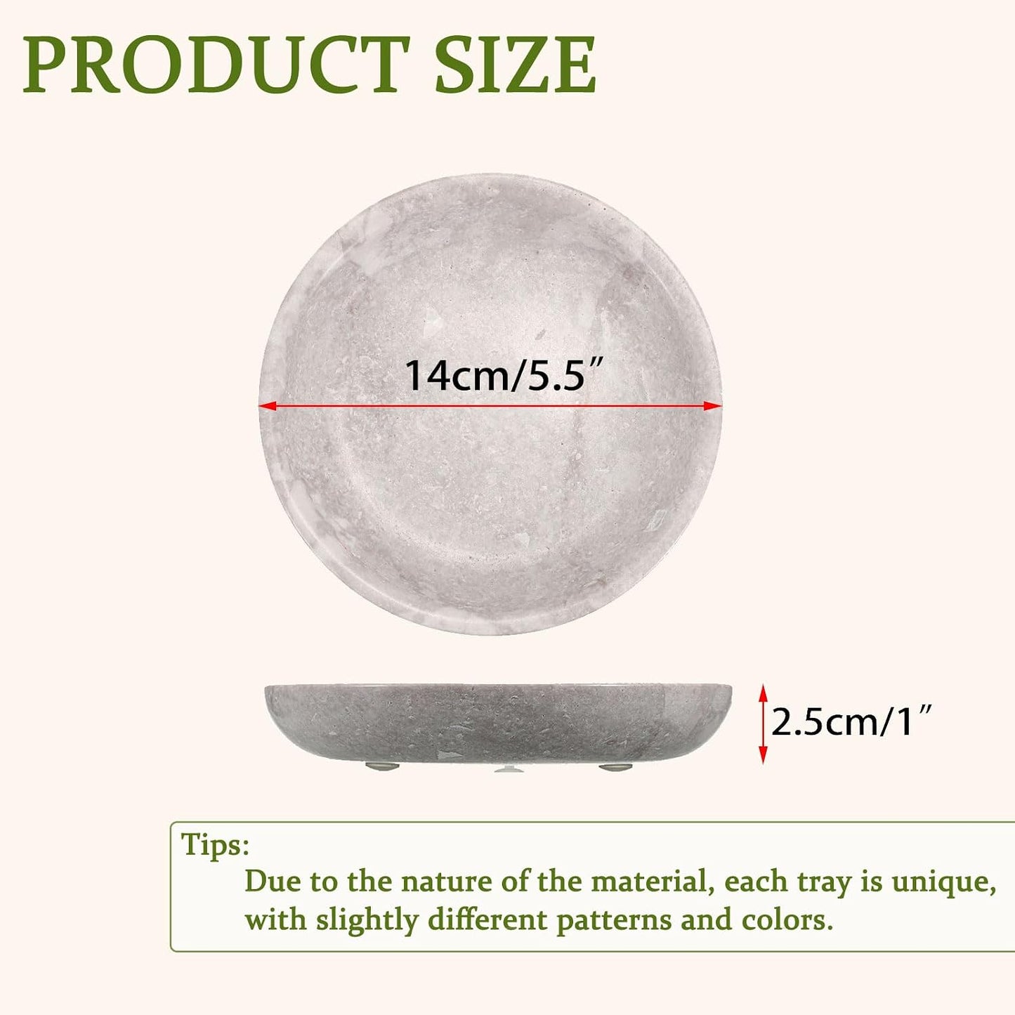 Cuenco travertino para llaves anillos velas y baratijas