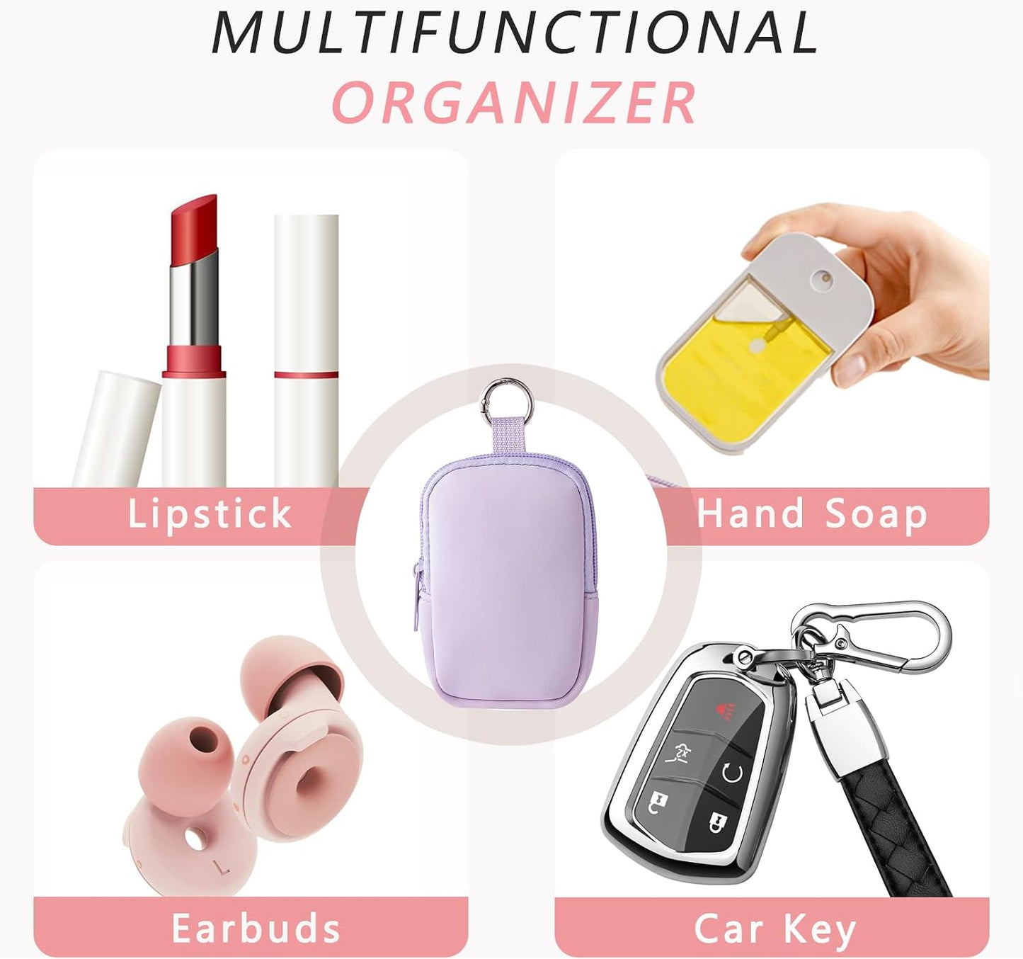 2 Pzas Bolsas Neopreno con Cremallera Organizador Viaje