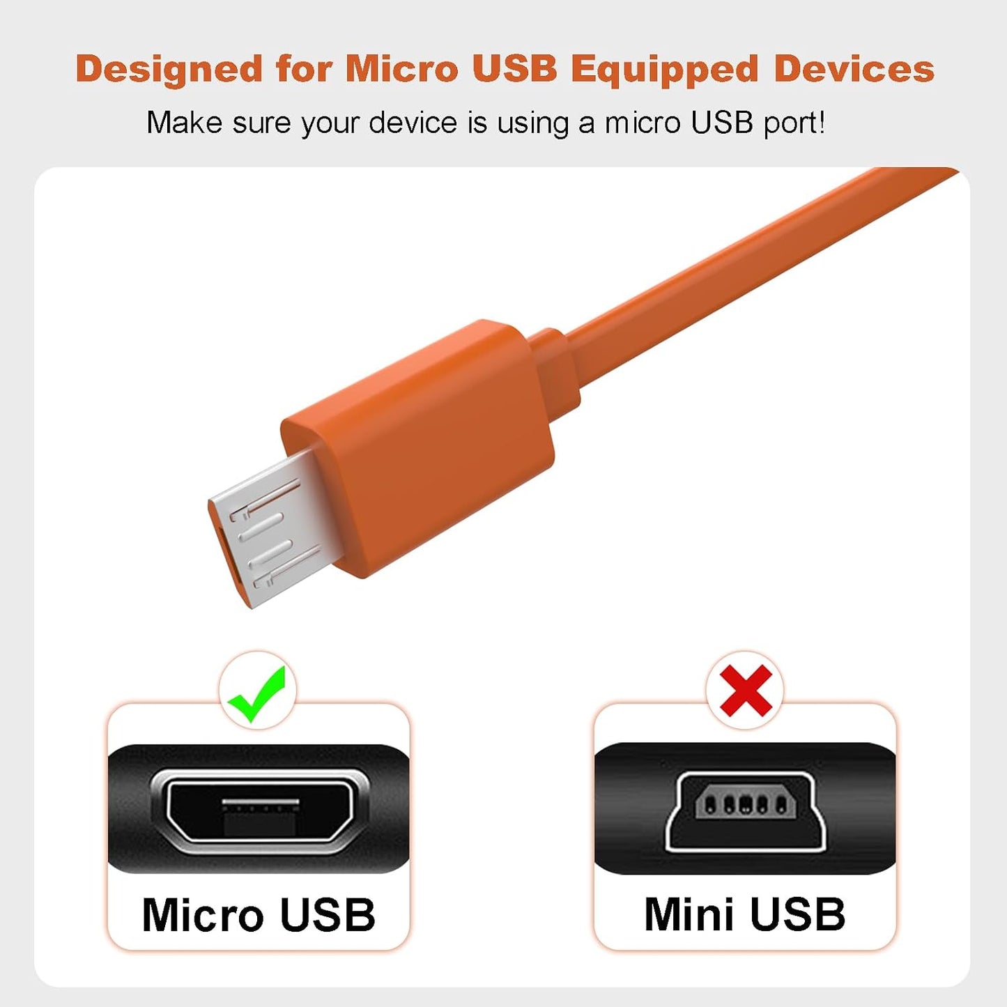 Cable USB carga rápida compatible con timbre video anillo