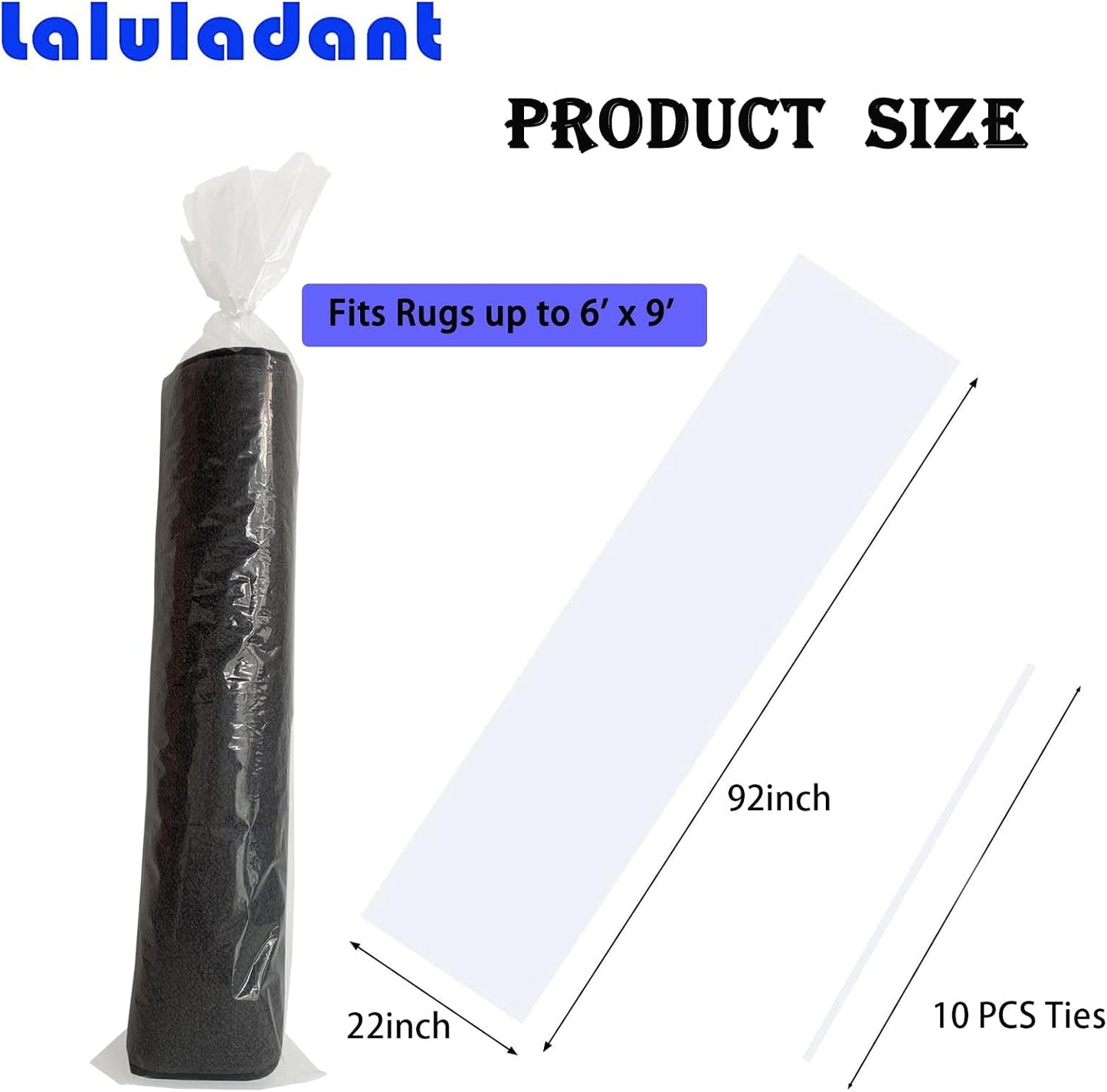 4 Bolsas Plástico Transparente Alfombras 6x9ft Resistente