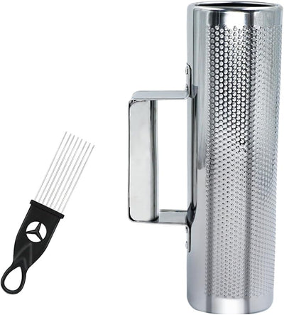 Güiro acero inox 8x3 con rascador percusión latina