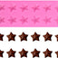 Molde silicona 12 cavidades estrella chocolate hielo rosa