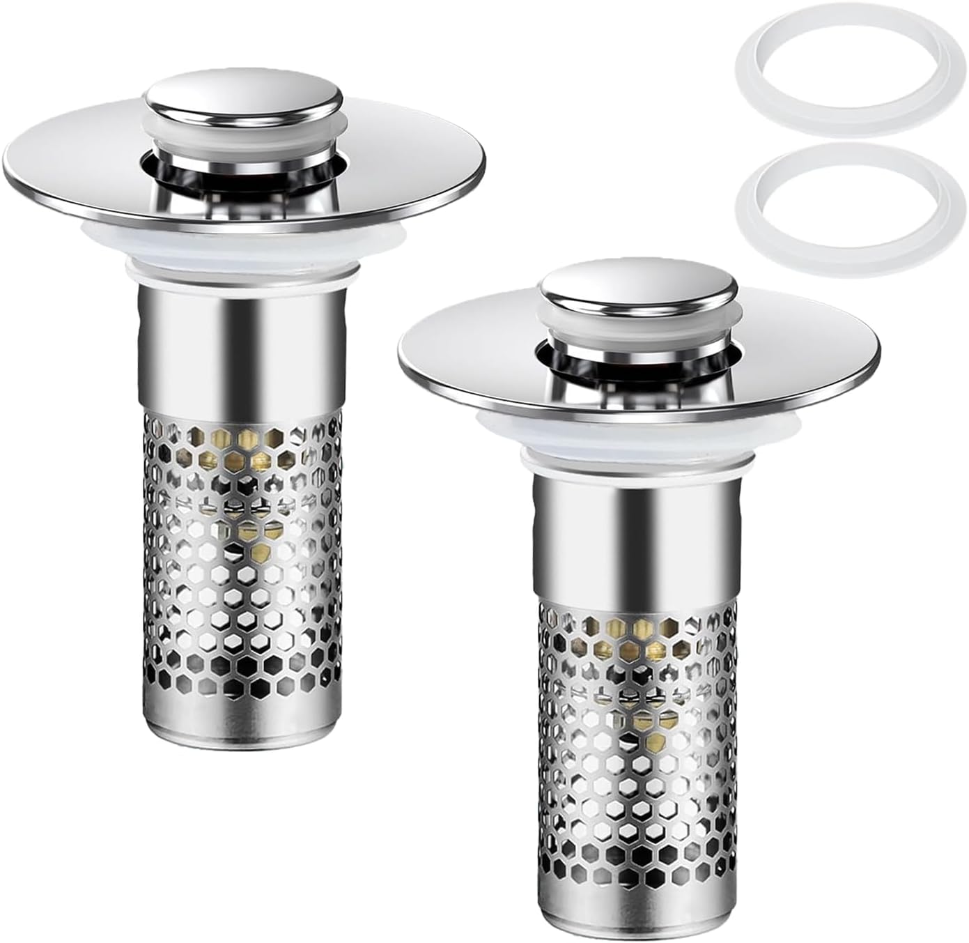 Tapón drenaje baño colador universal 1.1-1.29pulg filtro acero inox