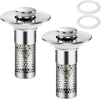 Tapón drenaje baño colador universal 1.1-1.29pulg filtro acero inox