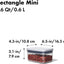 Recipiente OXO Good Grips Rectángulo Mini 0.6qt