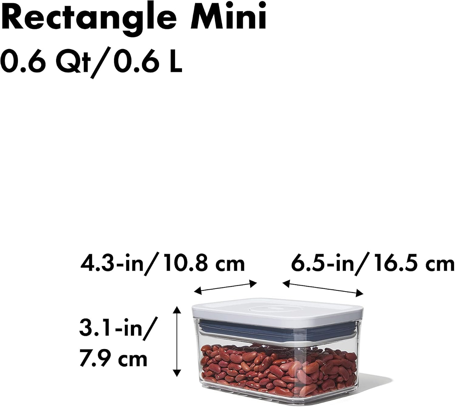 Recipiente OXO Good Grips Rectángulo Mini 0.6qt