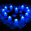 600 Pétalos Rosa Artificiales con 12 Velas Led Té Luz Azul