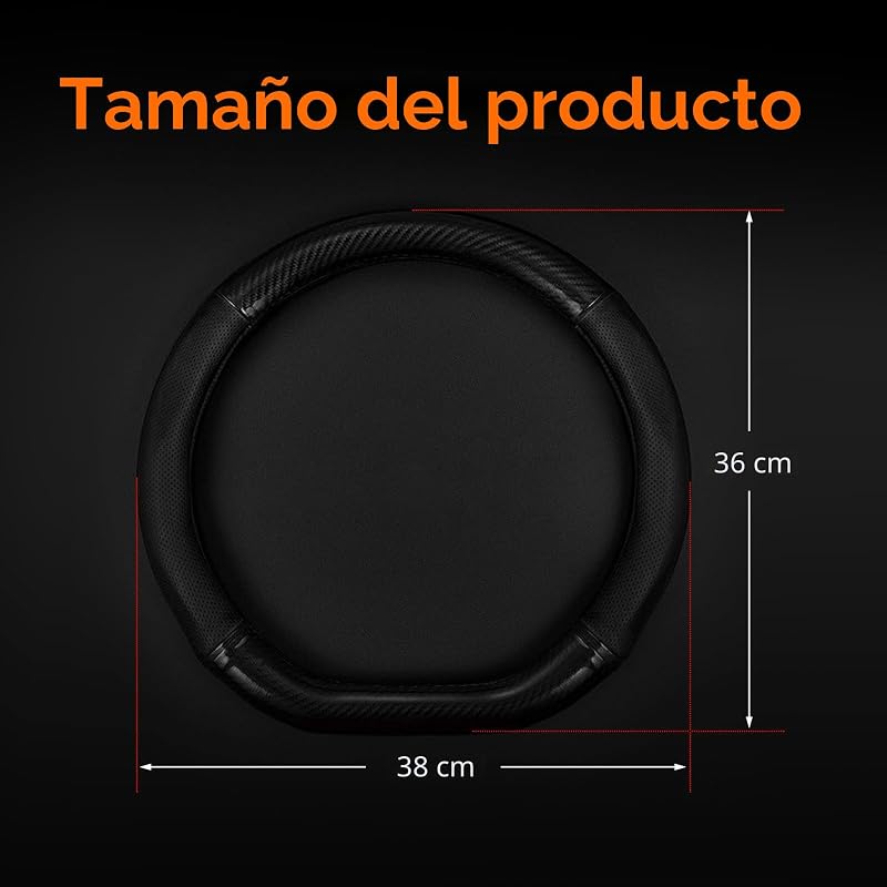 Funda volante transpirable fibra carbono antiderrap